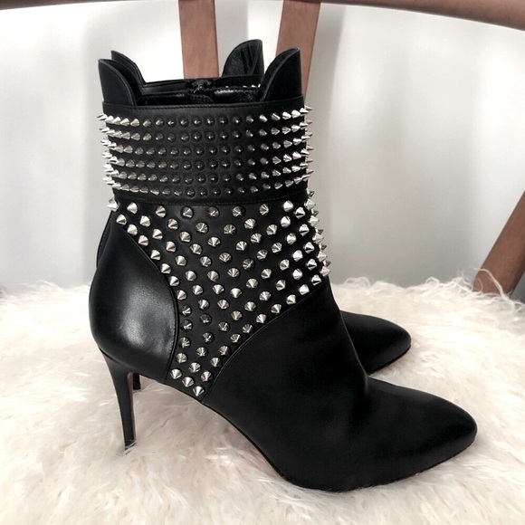 💥 LOUBOUTIN Hongroise 85 Stud Boots 37 - Picture 4 of 7